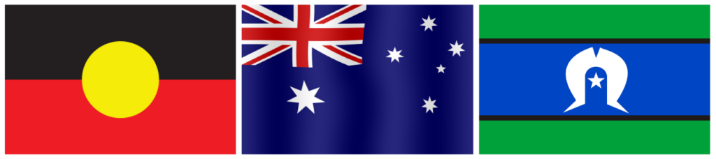 Australian & Aboriginal flags